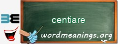 WordMeaning blackboard for centiare